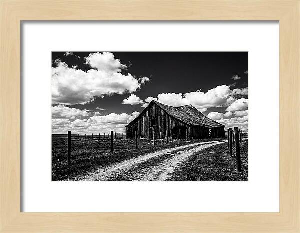 Red Barn Under Dramatic Skies