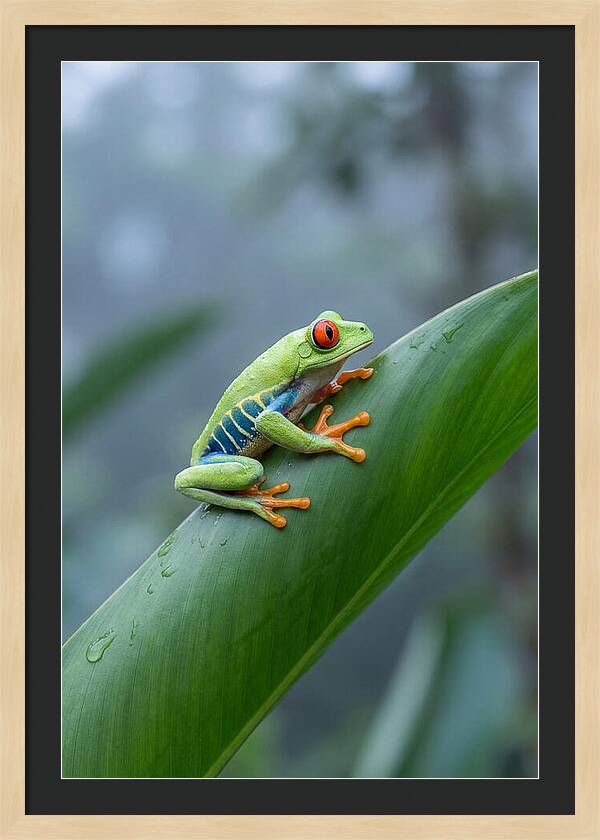 Red Eyed Tree Frog Perched Gracefully