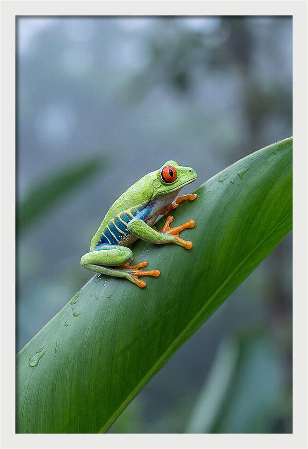 Red Eyed Tree Frog Perched Gracefully