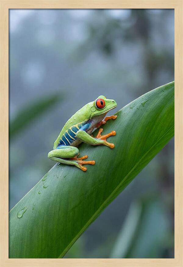 Red Eyed Tree Frog Perched Gracefully