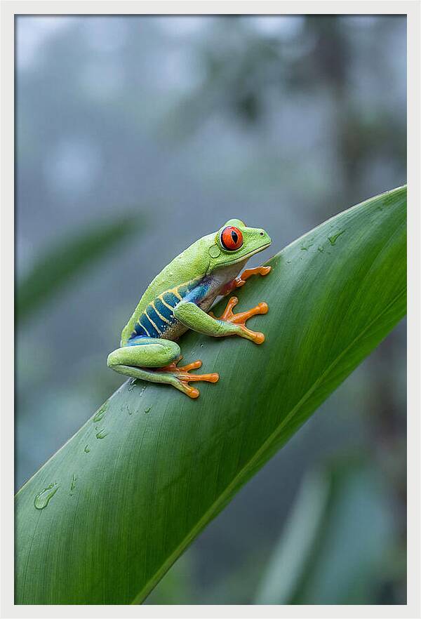 Red Eyed Tree Frog Perched Gracefully