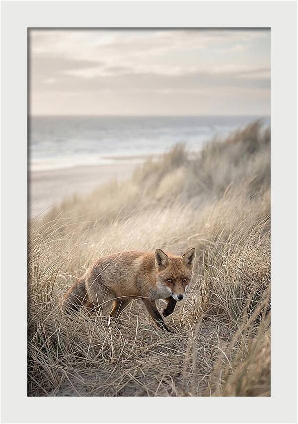 Red Fox Hunting In Tall Grass