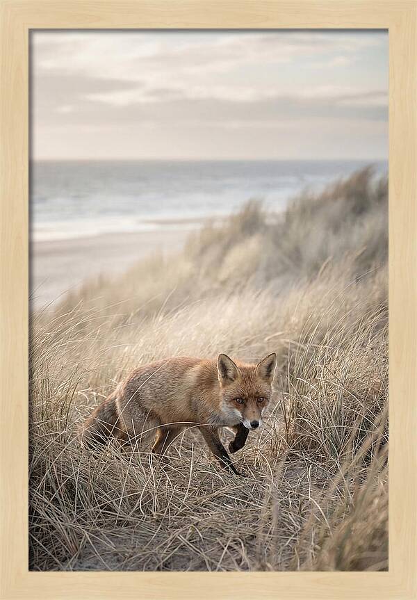 Red Fox Hunting In Tall Grass