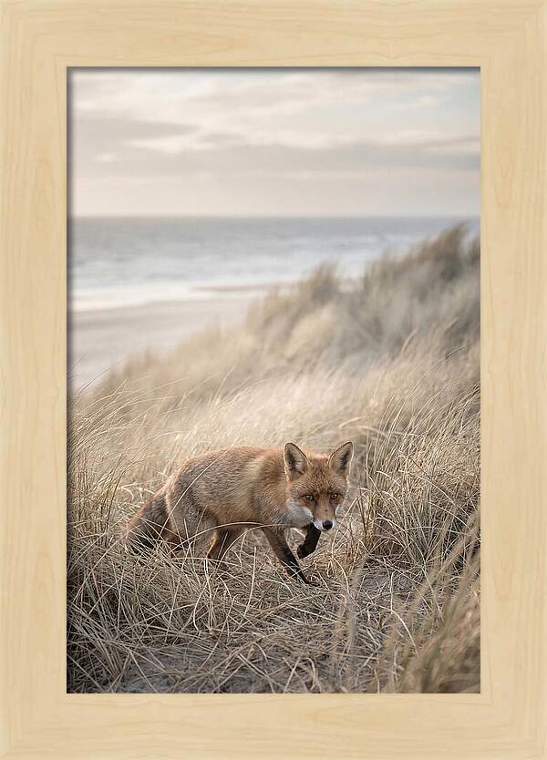 Red Fox Hunting In Tall Grass