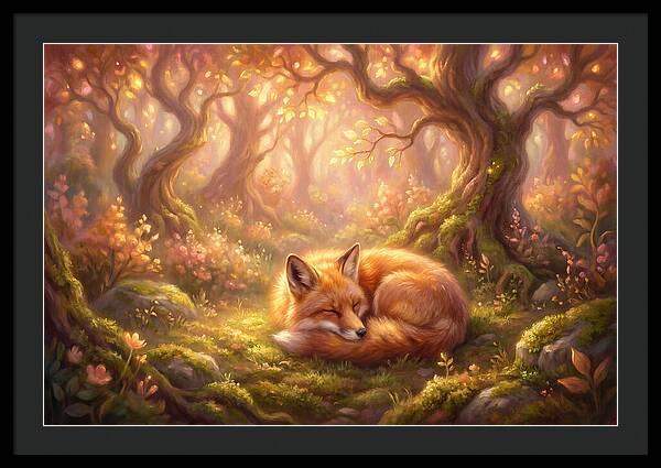 Red Fox In Autumn Forest