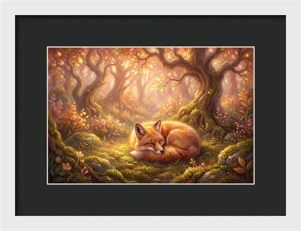 Red Fox In Autumn Forest