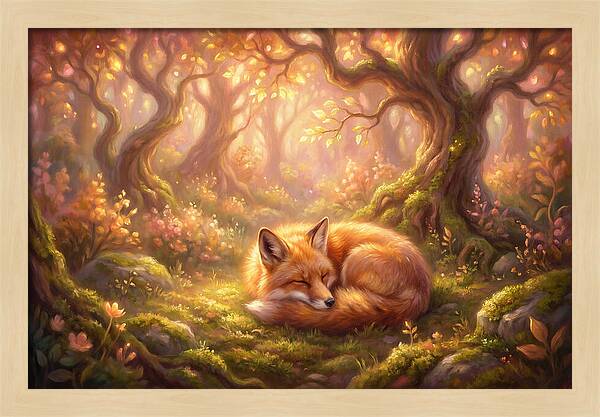 Red Fox In Autumn Forest