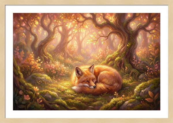 Red Fox In Autumn Forest