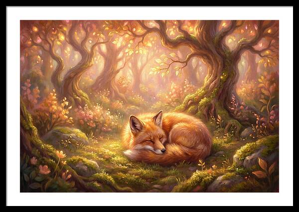 Red Fox In Autumn Forest