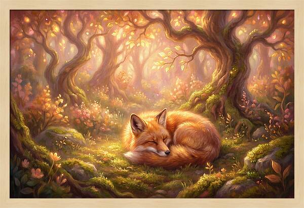 Red Fox In Autumn Forest
