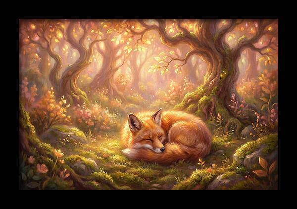 Red Fox In Autumn Forest