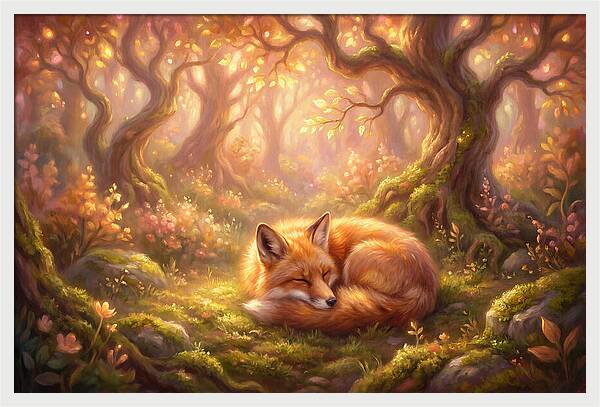 Red Fox In Autumn Forest