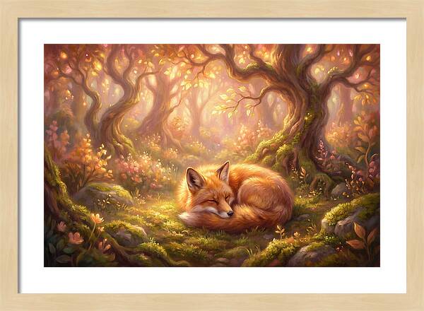 Red Fox In Autumn Forest