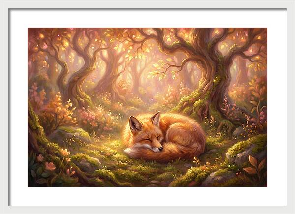 Red Fox In Autumn Forest