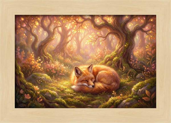 Red Fox In Autumn Forest