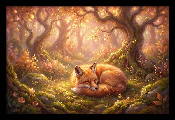 Red Fox In Autumn Forest