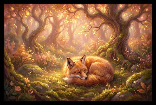 Red Fox In Autumn Forest