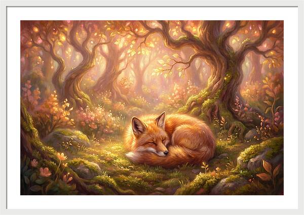 Red Fox In Autumn Forest