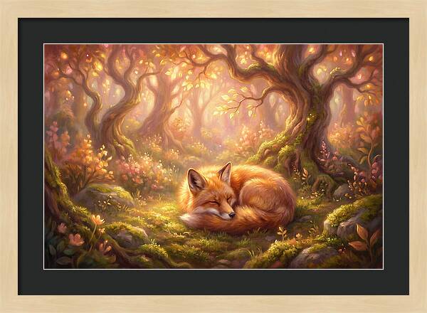 Red Fox In Autumn Forest