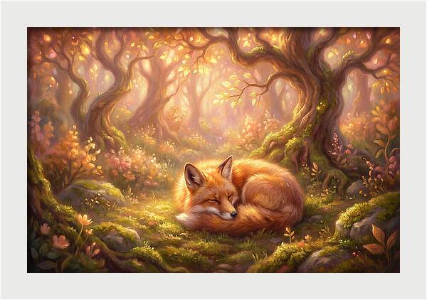 Red Fox In Autumn Forest