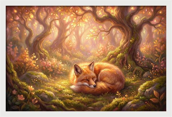 Red Fox In Autumn Forest