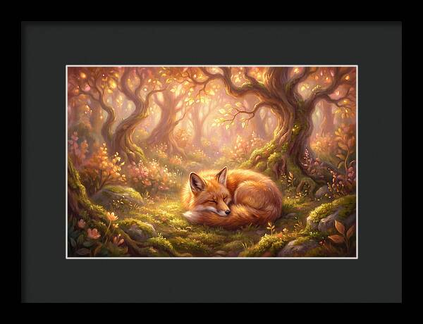 Red Fox In Autumn Forest