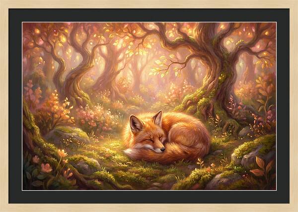 Red Fox In Autumn Forest