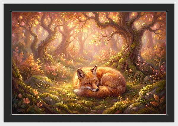 Red Fox In Autumn Forest