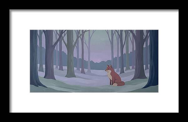 Red Fox In Twilight Forest