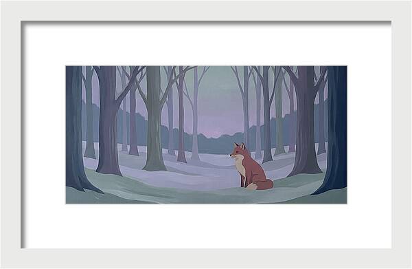 Red Fox In Twilight Forest