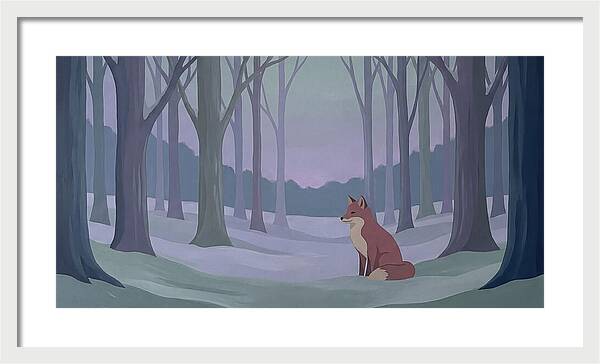 Red Fox In Twilight Forest
