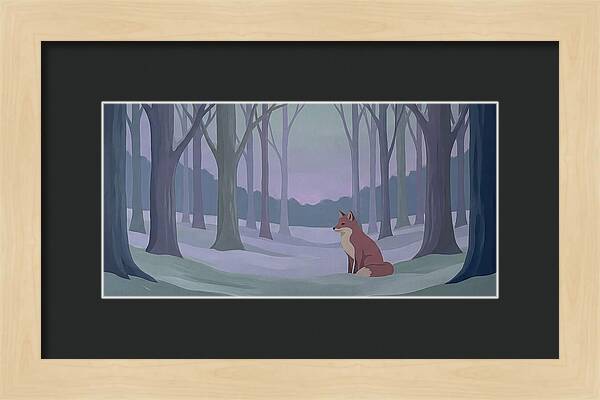 Red Fox In Twilight Forest