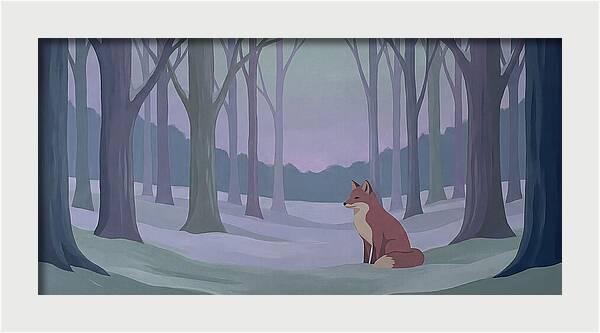 Red Fox In Twilight Forest