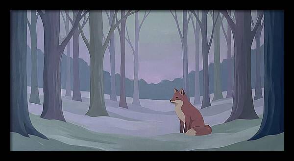 Red Fox In Twilight Forest