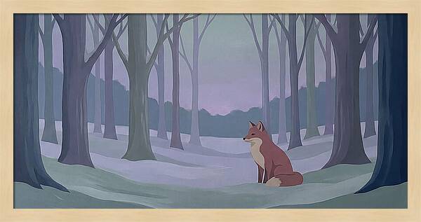 Red Fox In Twilight Forest