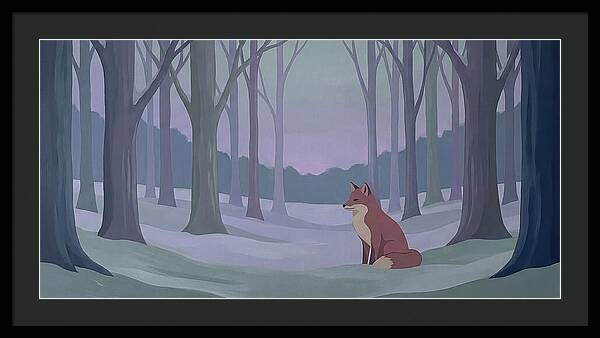 Red Fox In Twilight Forest