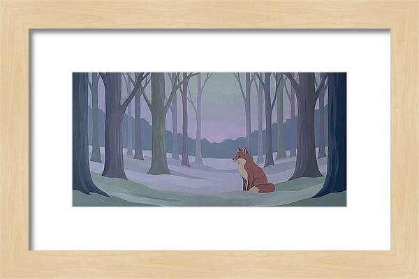 Red Fox In Twilight Forest
