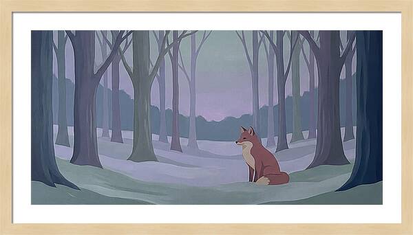 Red Fox In Twilight Forest