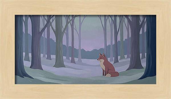 Red Fox In Twilight Forest