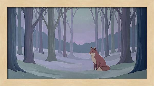 Red Fox In Twilight Forest