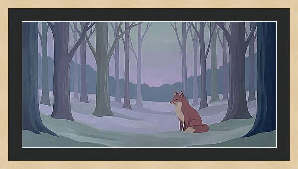 Red Fox In Twilight Forest
