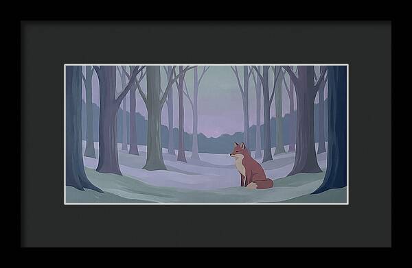 Red Fox In Twilight Forest