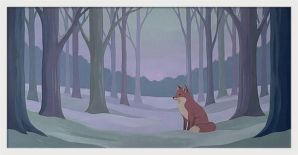 Red Fox In Twilight Forest
