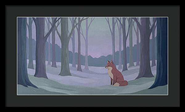 Red Fox In Twilight Forest