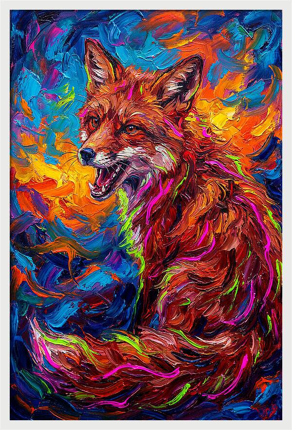 Red Fox In Vibrant Colors