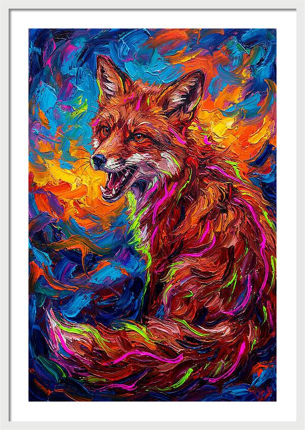 Red Fox In Vibrant Colors