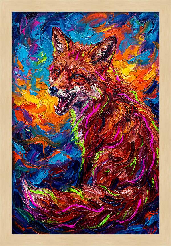 Red Fox In Vibrant Colors