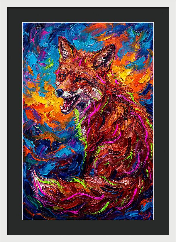 Red Fox In Vibrant Colors
