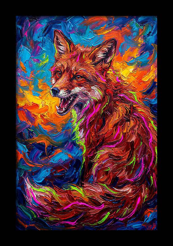 Red Fox In Vibrant Colors