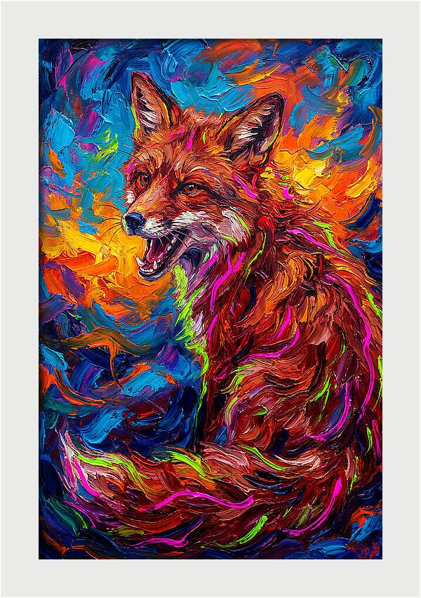 Red Fox In Vibrant Colors